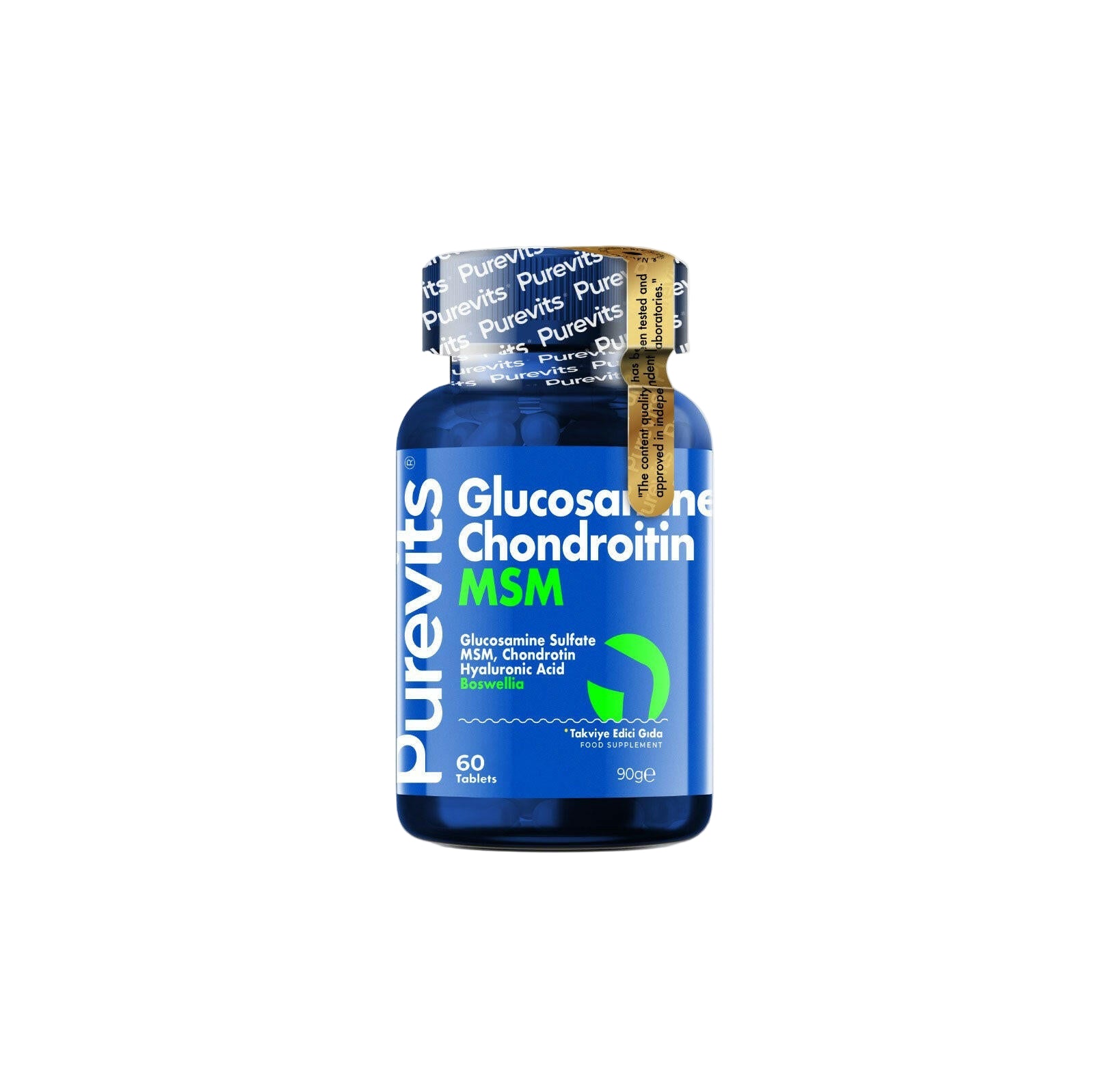 Purevits Glucosamine - Chondroitin - MSM – Boswellia - Hyaluronik Asit 60 Tablet.