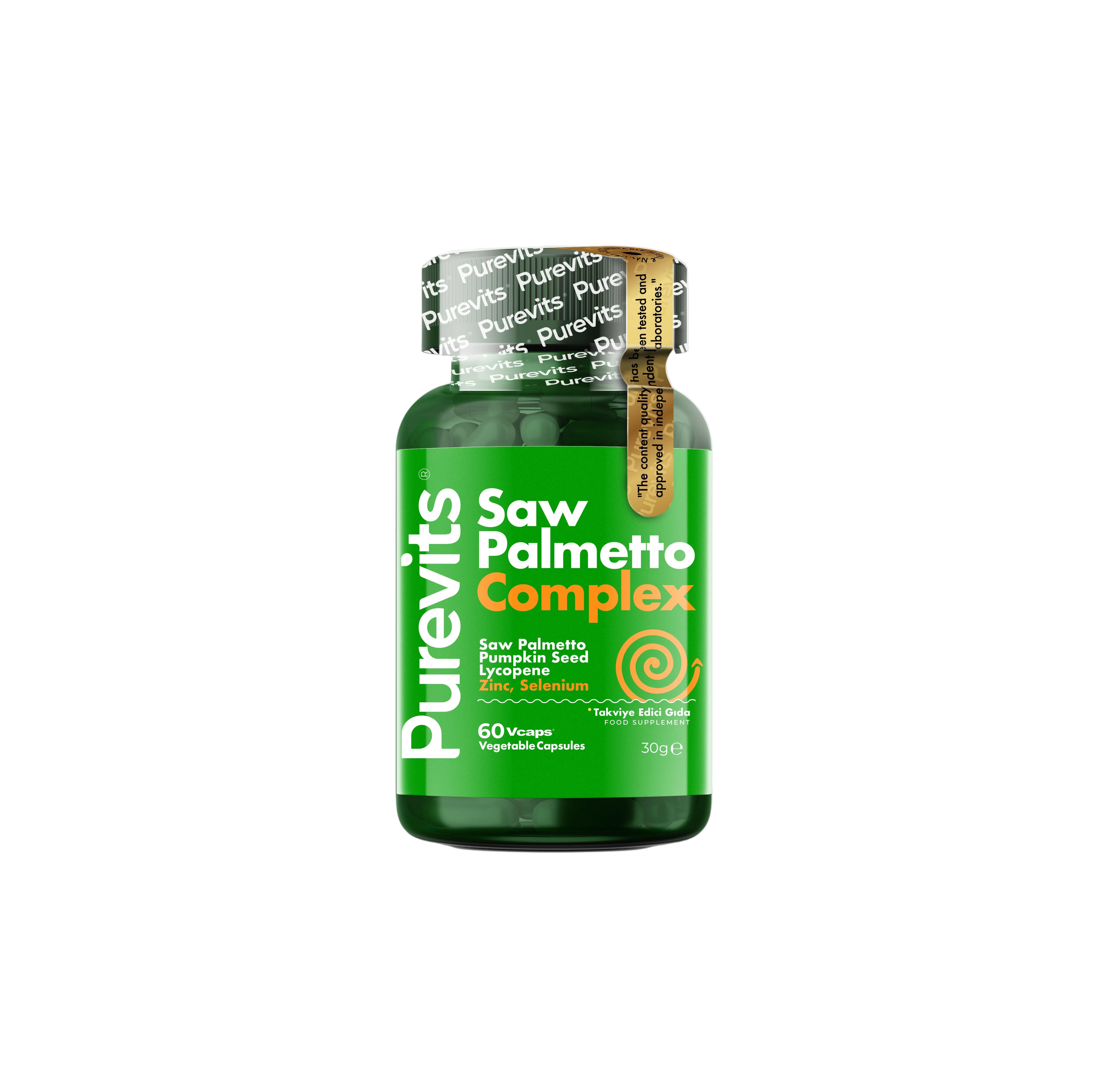 Purevits Saw Palmetto Complex 60 Adet Vegan Kapsül.